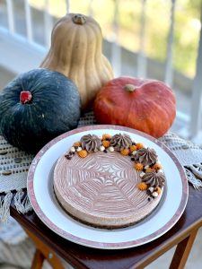 Cashews, Oats, Coconut oil, Cacao Butter, Home made Pumpkin Spice, Buckwheat, Vanilla, agave, Dates, Coconut